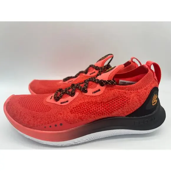Under Armour Curry Flow Go Coral Red Black 3023814-604 Men's Size 7 - Picture 2 of 16